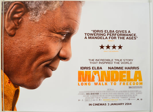 Mandela : Long Walk To Freedom Original Quad Poster - Film Poster - Movie Poster  