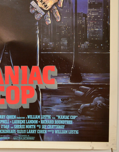 MANIAC COP (Bottom Right) Cinema One Sheet Movie Poster 