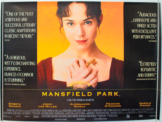 Mansfield Park Original British Quad Poster - Film Poster - Movie Poster 