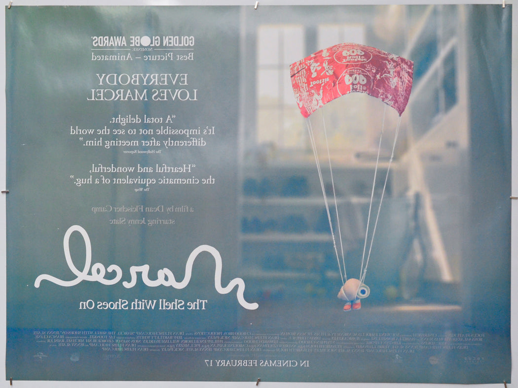Marcel The Shell With Shoes On (Back) Cinema Quad Movie Poster 
