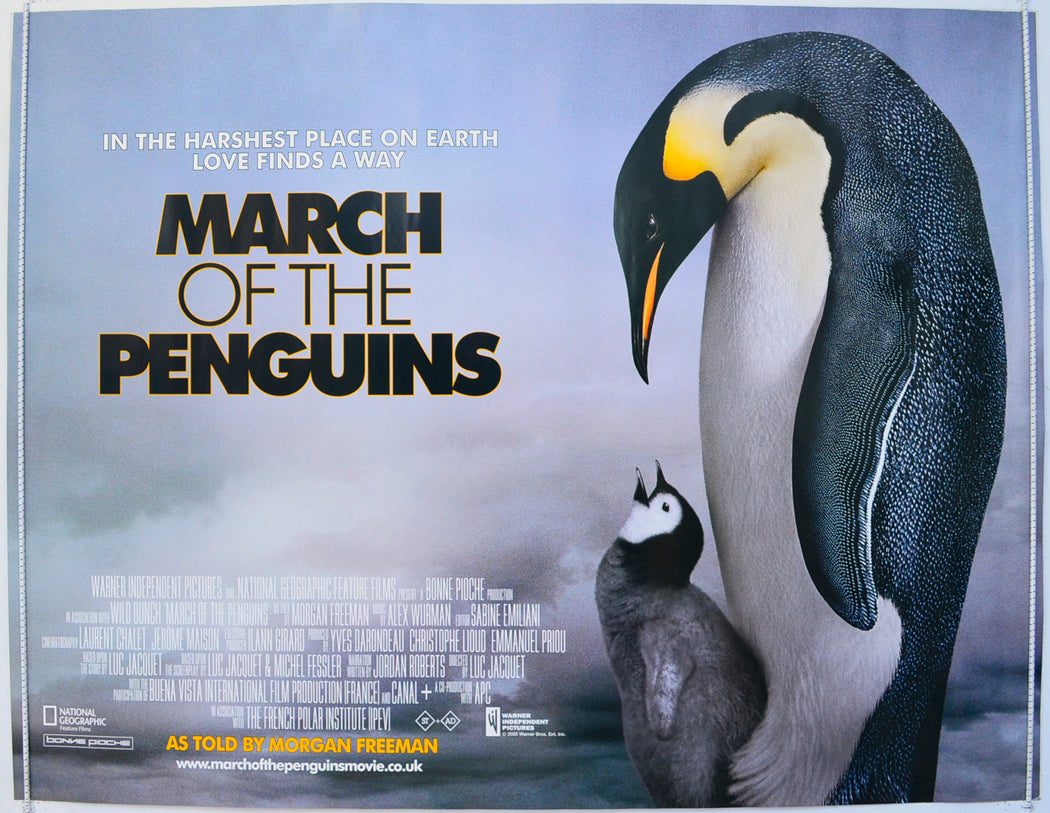 March Of The Penguins  Original British Quad Poster - Film Poster - Movie Poster 