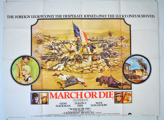 March Or Die Original British Quad Poster - Movie Poster