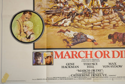 MARCH OR DIE (Bottom Left) Cinema Quad Movie Poster 