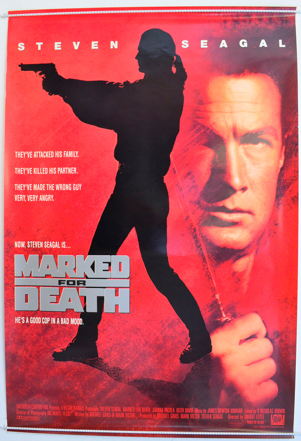 Marked For Death Original One Sheet Poster - Film Poster - Movie Poster 