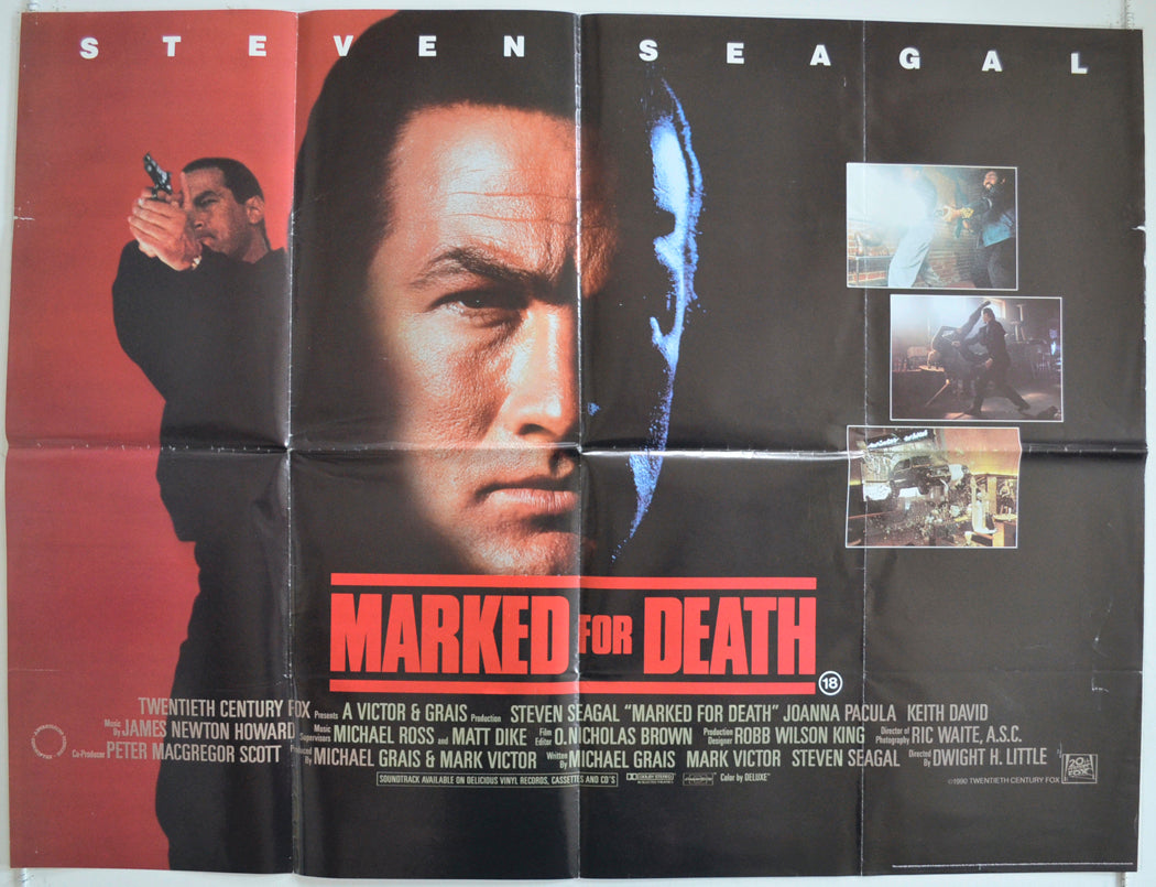 Marked For Death  Original British Quad Poster - Film Poster - Movie Poster 