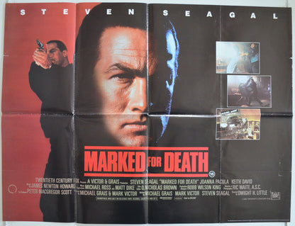 Marked For Death  Original British Quad Poster - Film Poster - Movie Poster 