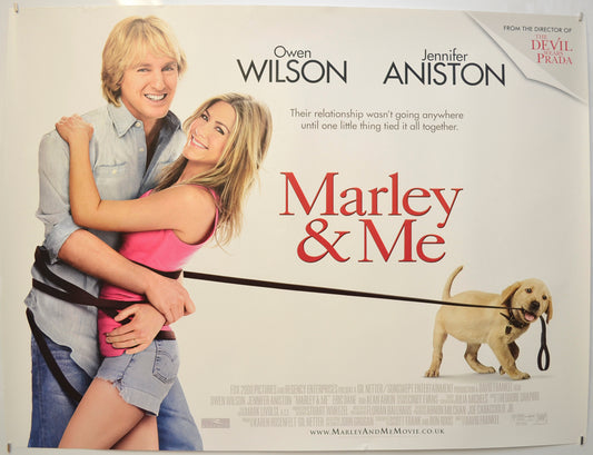 Marley And Me  Original Quad Poster - Film Poster - Movie Poster