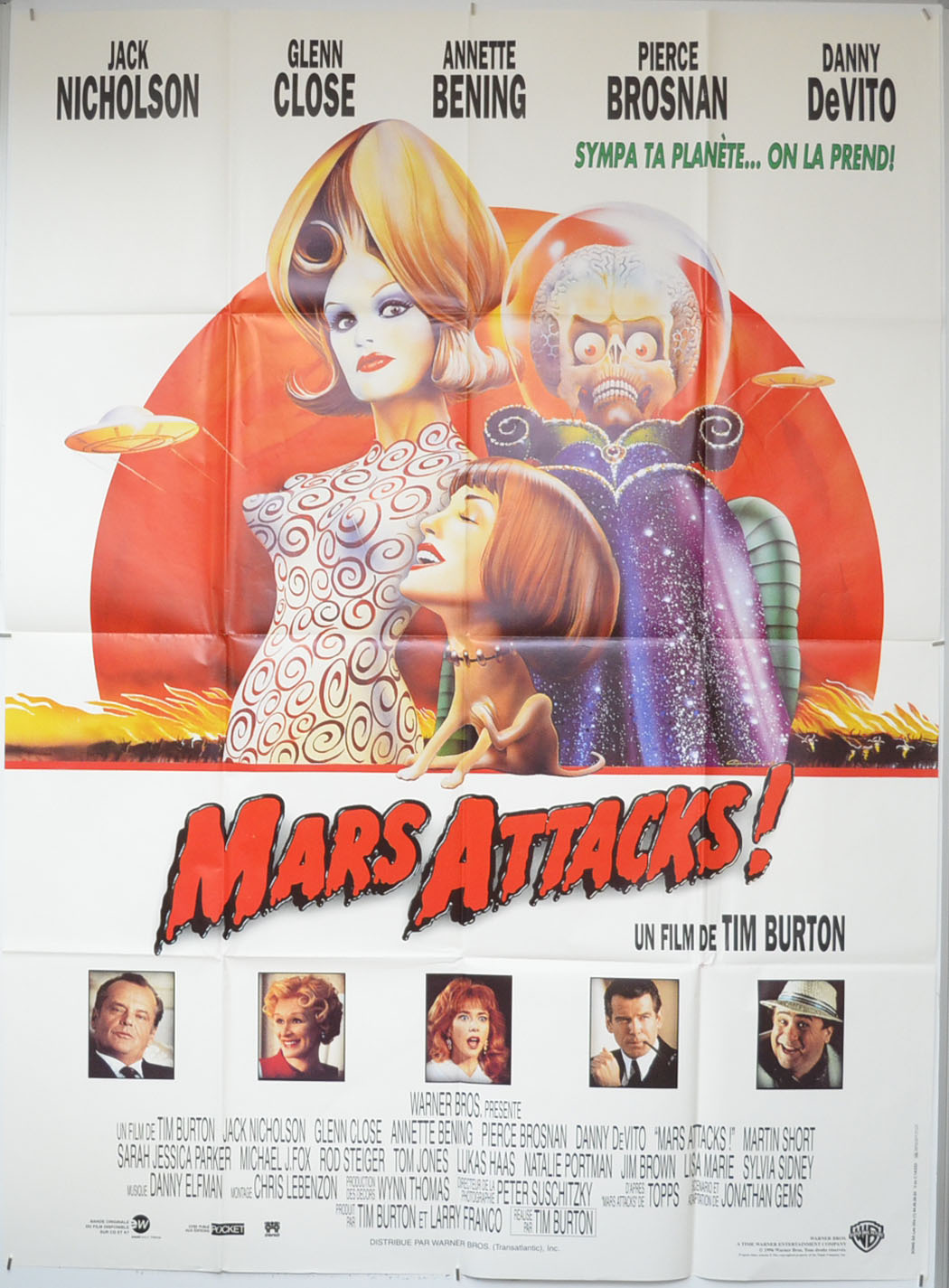 Mars Attacks Original French Grande Poster - Film Poster - Movie Poster