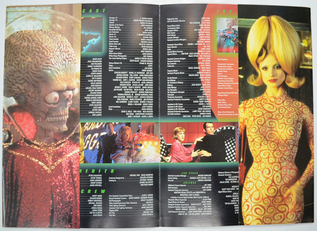 MARS ATTACKS Cinema Exhibitors Press Synopsis Credits Booklet - INSIDE 