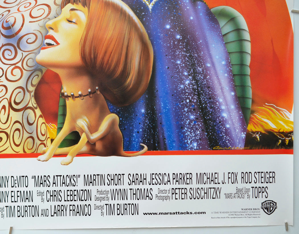 Mars Attacks (Bottom Right) Cinema Quad Movie Poster 