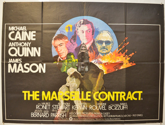 The Marseille Contract (a.k.a. The Destructors)  Original Quad Poster - Film Poster - Movie Poster