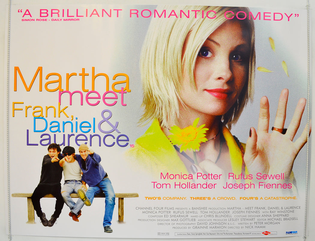 Martha Meet Frank, Daniel And Laurence Original Quad Poster - Film Poster - Movie Poster  