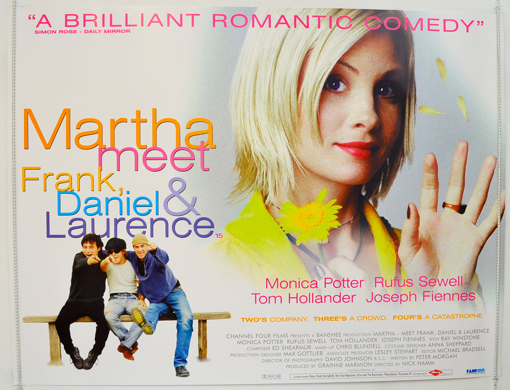 Martha Meet Frank, Daniel And Laurence Original Quad Poster - Film Poster - Movie Poster  