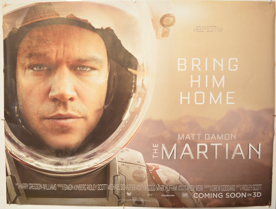 The Martian  (Teaser / Advance Version B)   Original Quad Poster - Film Poster - Movie Poster