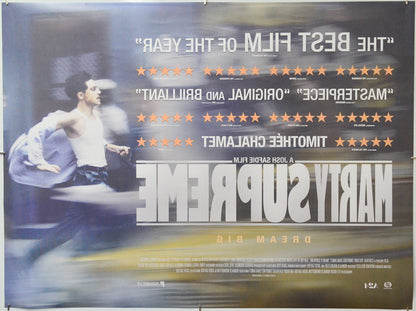 Marty Supreme (Back) Cinema Quad Movie Poster 