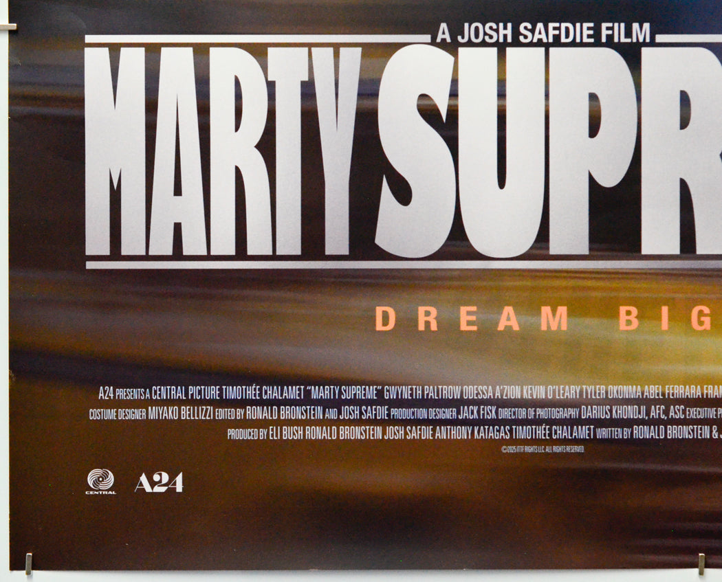 Marty Supreme (Bottom Left) Cinema Quad Movie Poster 