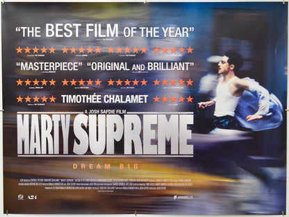 Marty Supreme - Original Quad Poster - Film Poster - Movie Poster