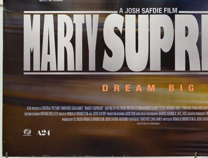 Marty Supreme (Bottom Left) Cinema Quad Movie Poster 