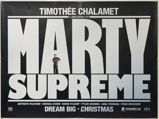 Marty Supreme - Original Quad Poster - Film Poster - Movie Poster