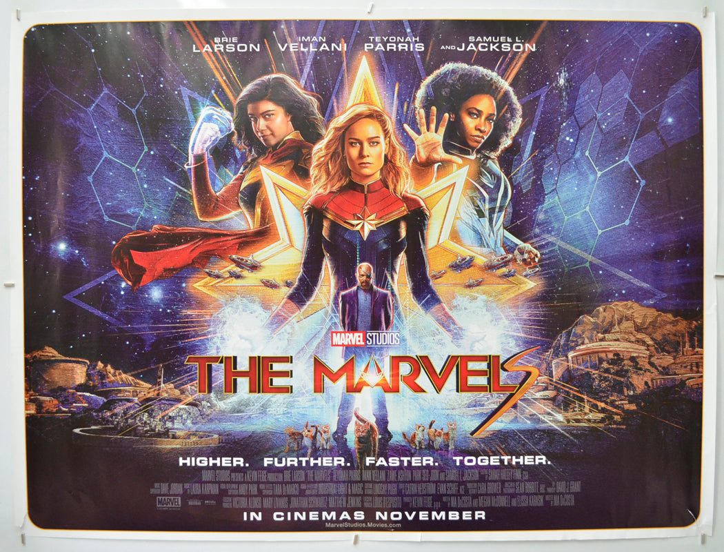 The Marvels Original Quad Poster - Film Poster - Movie Poster 