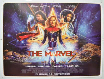 The Marvels Original Quad Poster - Film Poster - Movie Poster 