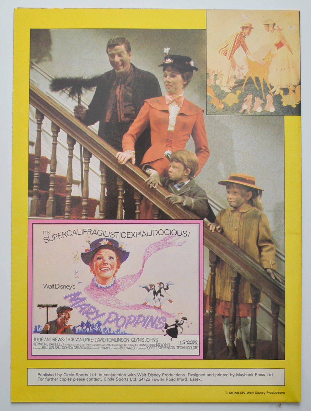 MARY POPPINS (Back) Cinema Souvenir Brochure 