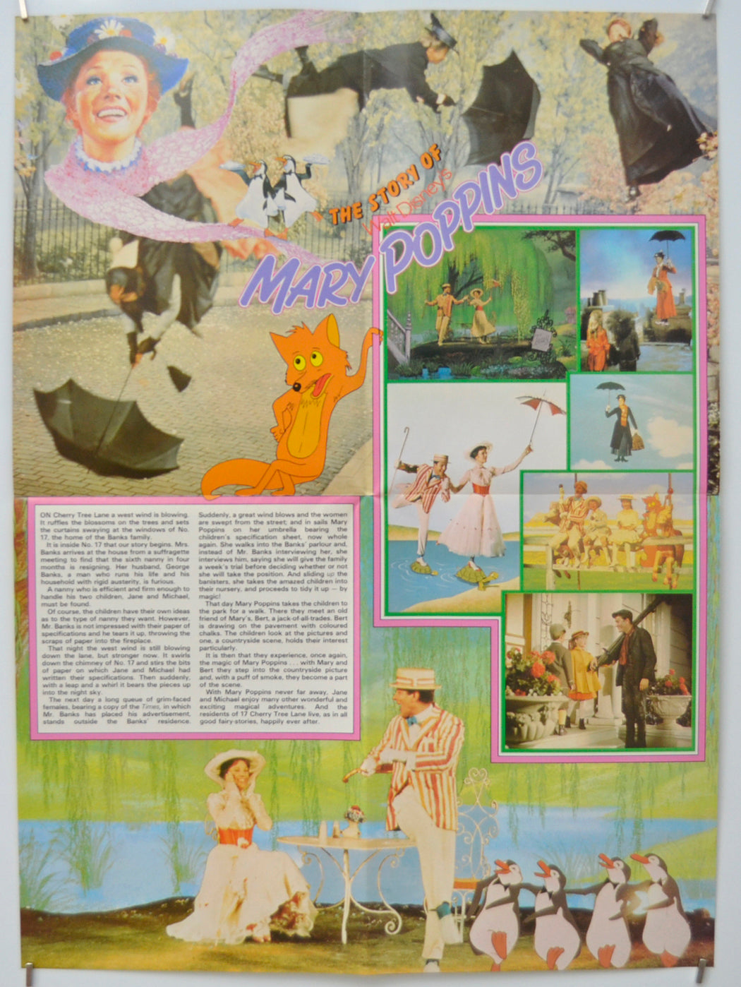 MARY POPPINS (Inside 2) Cinema Souvenir Brochure 