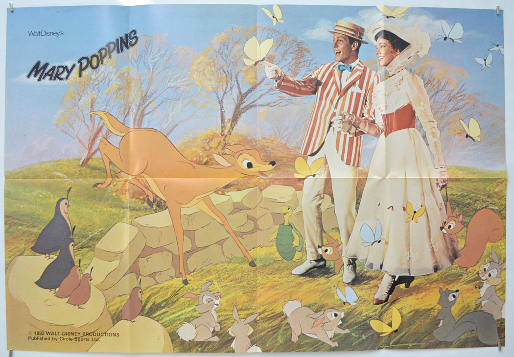 MARY POPPINS (Unfolded Poster) Cinema Souvenir Brochure 