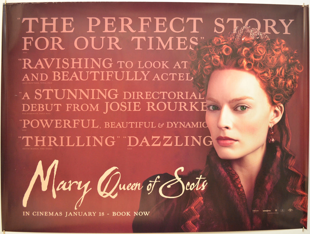 Mary Queen Of Scots (Margot Robbie Version)  Original Quad Poster - Film Poster - Movie Poster