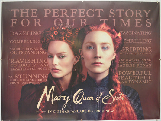 Mary Queen of Scots (Reviews Version)  - Original Quad Poster - Film Poster - Movie Poster