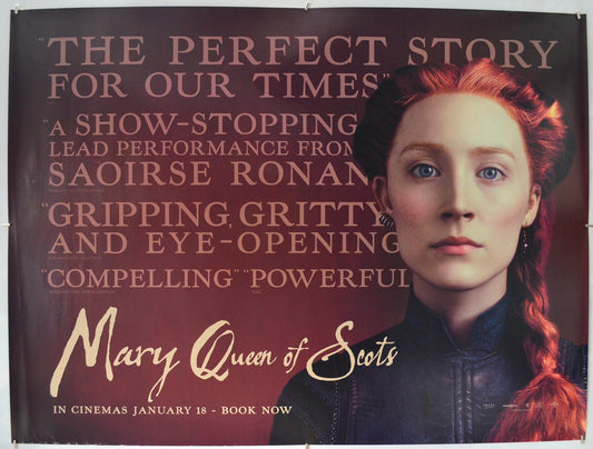 Mary Queen Of Scots (Saoirse Ronan Version)  Original Quad Poster - Film Poster - Movie Poster  