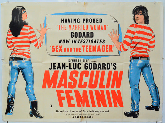 Masculin Feminin - Original Quad Poster - Film Poster - Movie Poster