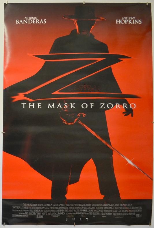 The Mask Of Zorro  (Teaser / Advance Version) Original One Sheet Poster - Film Poster - Movie Poster  