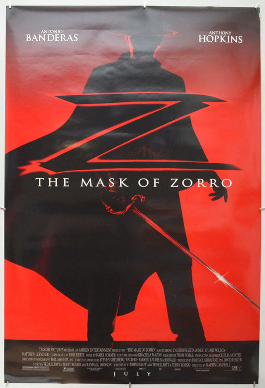 The Mask Of Zorro (Teaser / Advance Version)  Original One Sheet Poster - Film Poster - Movie Poster