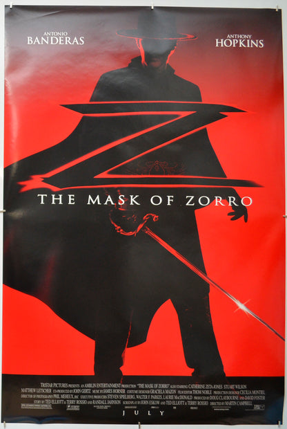 The Mask Of Zorro (Teaser / Advance Version)  Original One Sheet Poster - Film Poster - Movie Poster