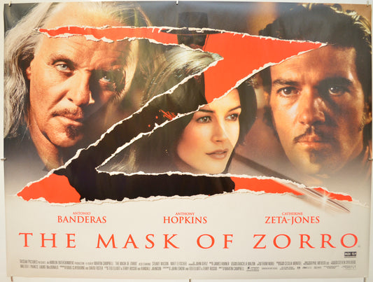 The Mask Of Zorro Original Quad Poster - Film Poster - Movie Poster