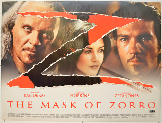 The Mask Of Zorro Original Quad Poster - Film Poster - Movie Poster