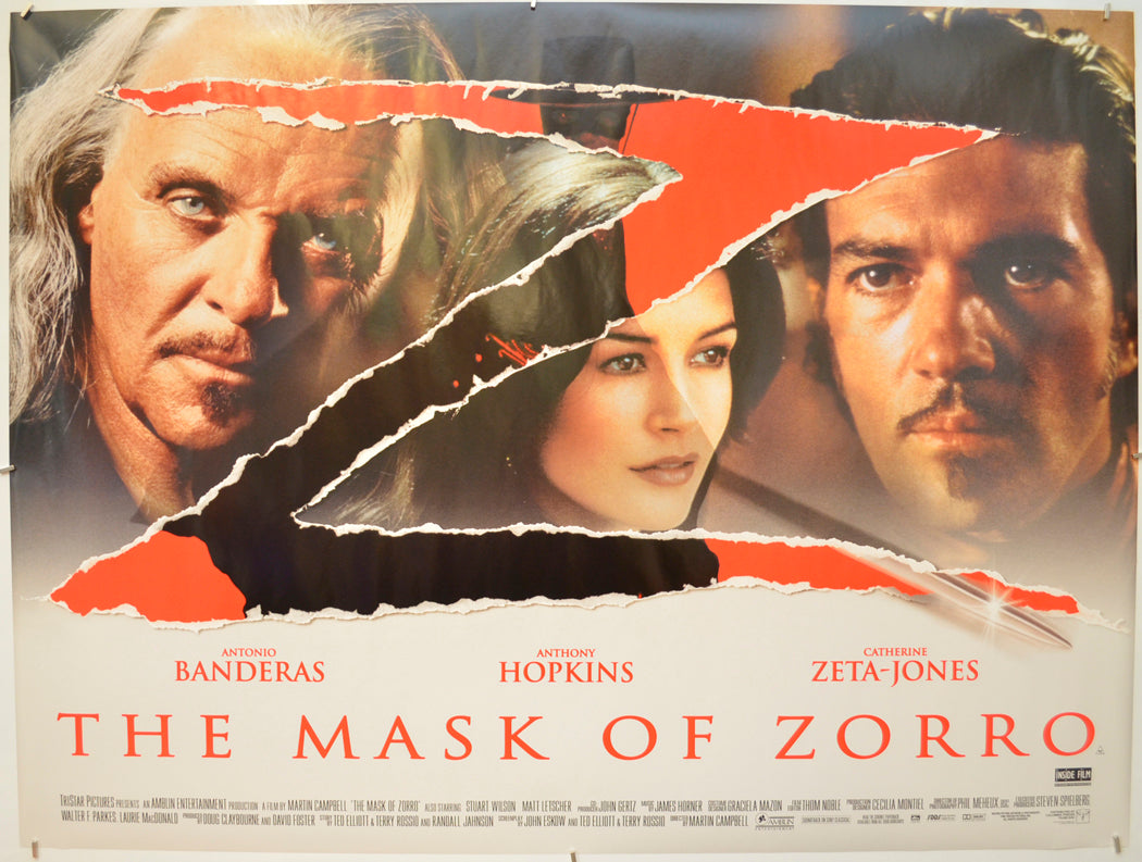 The Mask Of Zorro Original Quad Poster - Film Poster - Movie Poster