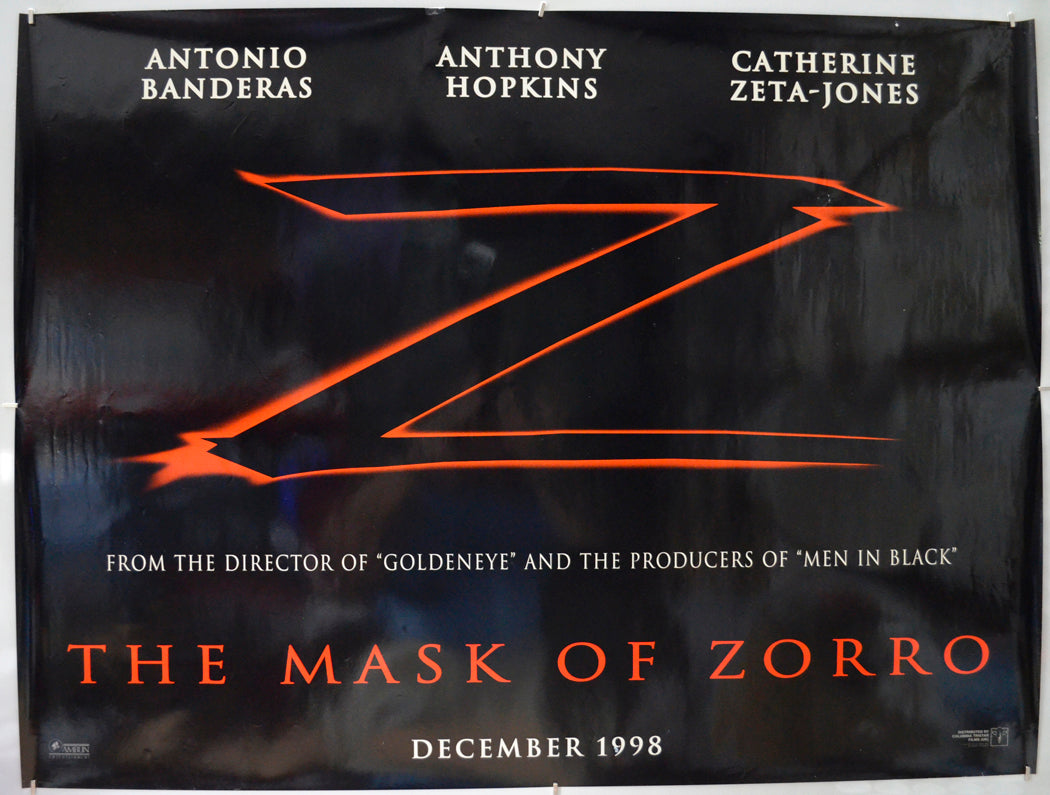 The Mask Of Zorro  (Teaser / Advance Version)  Original Quad Poster - Film Poster - Movie Poster