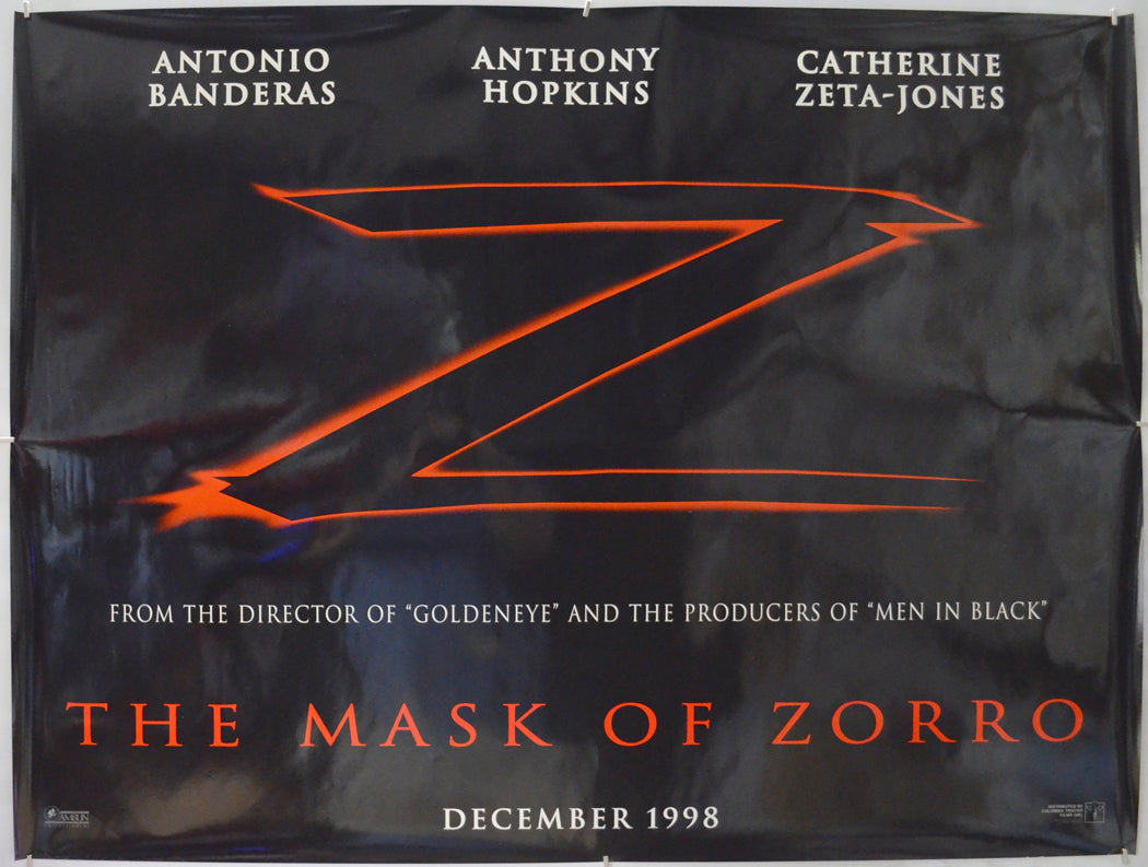 The Mask Of Zorro  (Teaser / Advance Version)  Original Quad Poster - Film Poster - Movie Poster