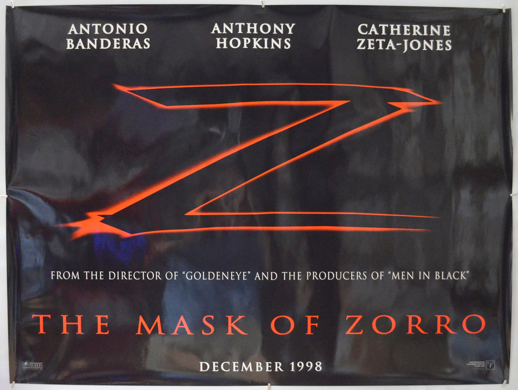 The Mask Of Zorro  (Teaser / Advance Version)  Original Quad Poster - Film Poster - Movie Poster