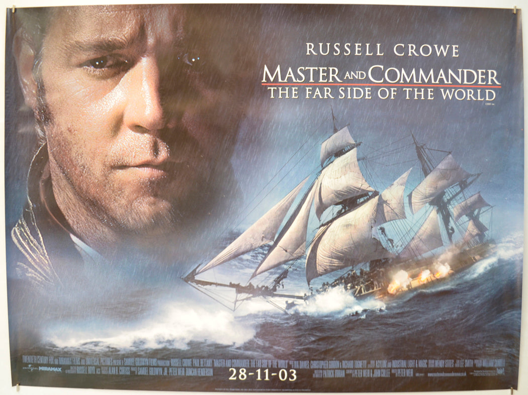 Master And Commander : The Far Side Of The World Original Quad Poster - Film Poster - Movie Poster  