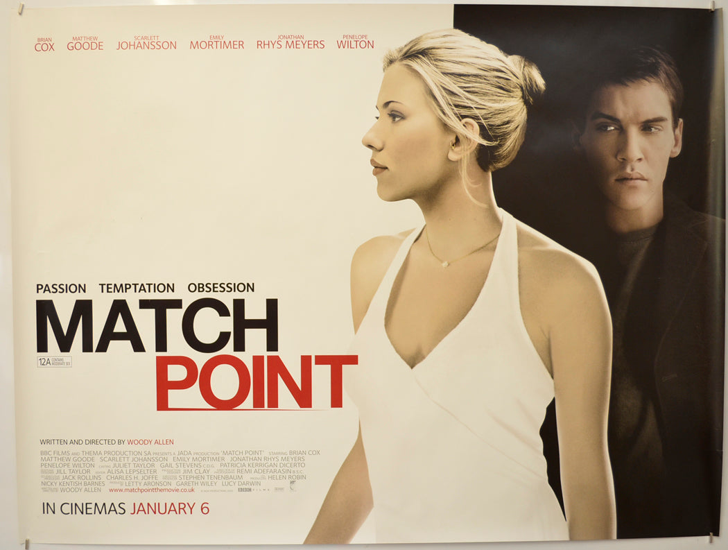 Match Point Original Quad Poster - Film Poster - Movie Poster  