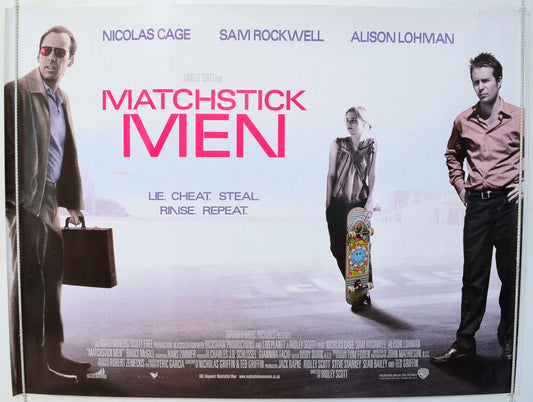 Matchstick Men Original British Quad Poster - Film Poster - Movie Poster 