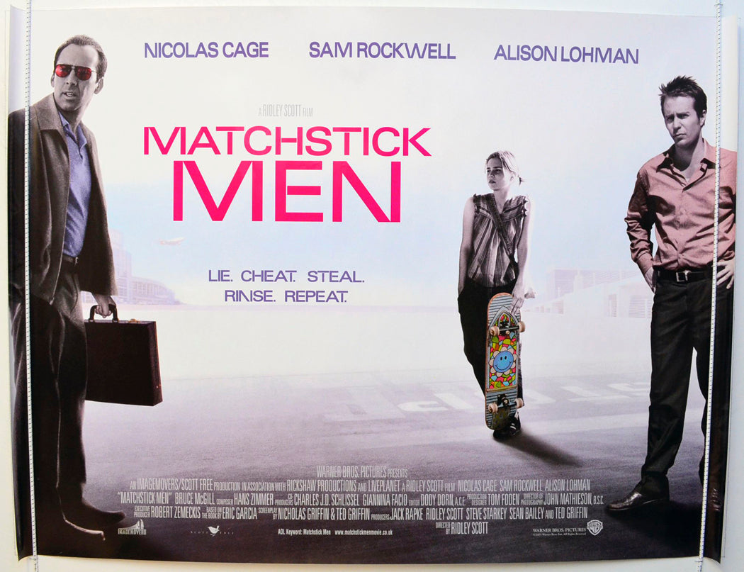 Matchstick Men Original British Quad Poster - Film Poster - Movie Poster 