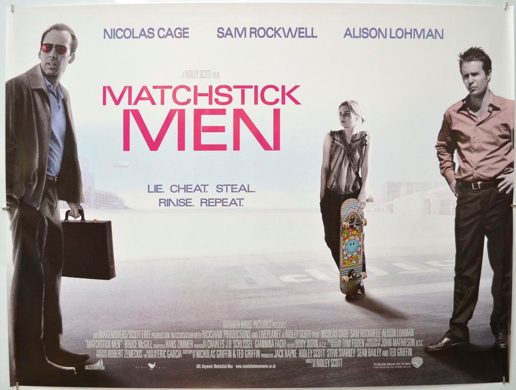 Matchstick Men Original Quad Poster - Film Poster - Movie Poster