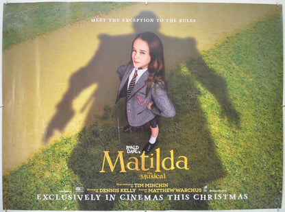 Roald Dahl’s Matilda The Musical (Teaser / Advance Version) Original Quad Poster - Film Poster - Movie Poster  