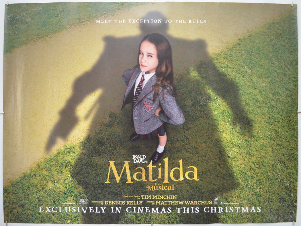 Roald Dahl’s Matilda The Musical (Teaser / Advance Version) Original Quad Poster - Film Poster - Movie Poster  