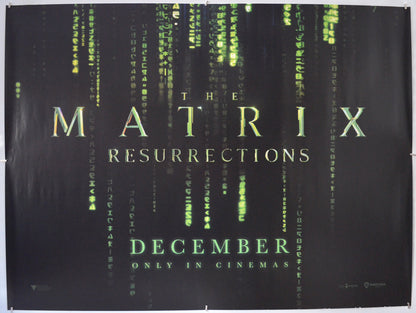 The Matrix Resurrections (Teaser / Advance Version) Original Quad Poster - Film Poster - Movie Poster