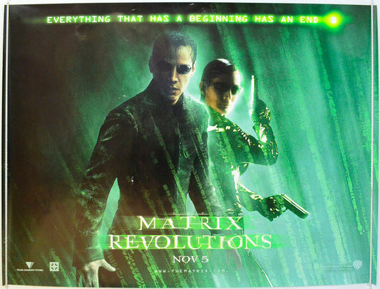 The Matrix Revolutions Original British Quad Poster - Film Poster - Movie Poster 